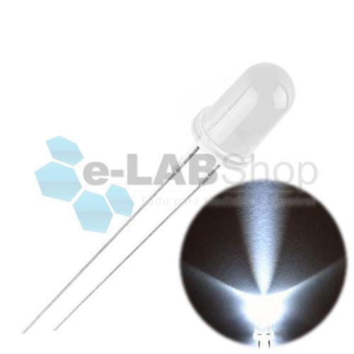 Led 5mm Blanco Brillante x 10