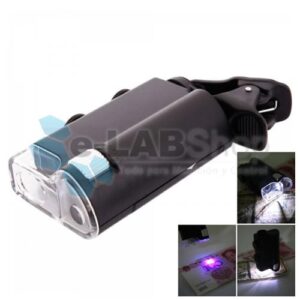 Microscopio Portatil 60x – 100x Con Luz Led y UV con Clip para Celular o Tablet OUTLET
