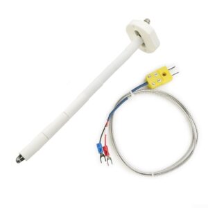 Termocupla tipo K Ceramica -50 a 1300C 300mm largo con Adaptador para termometro k