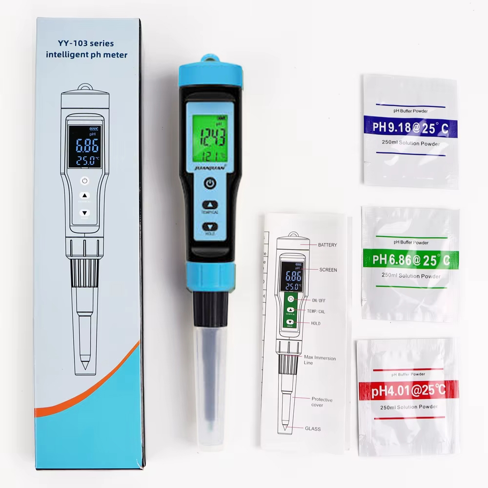 Medidor PH Conico, Tierra, alimentos, carne, quesos, liquidos Con Autocalibración, Hold, ATC Y Termometro - Imagen 2