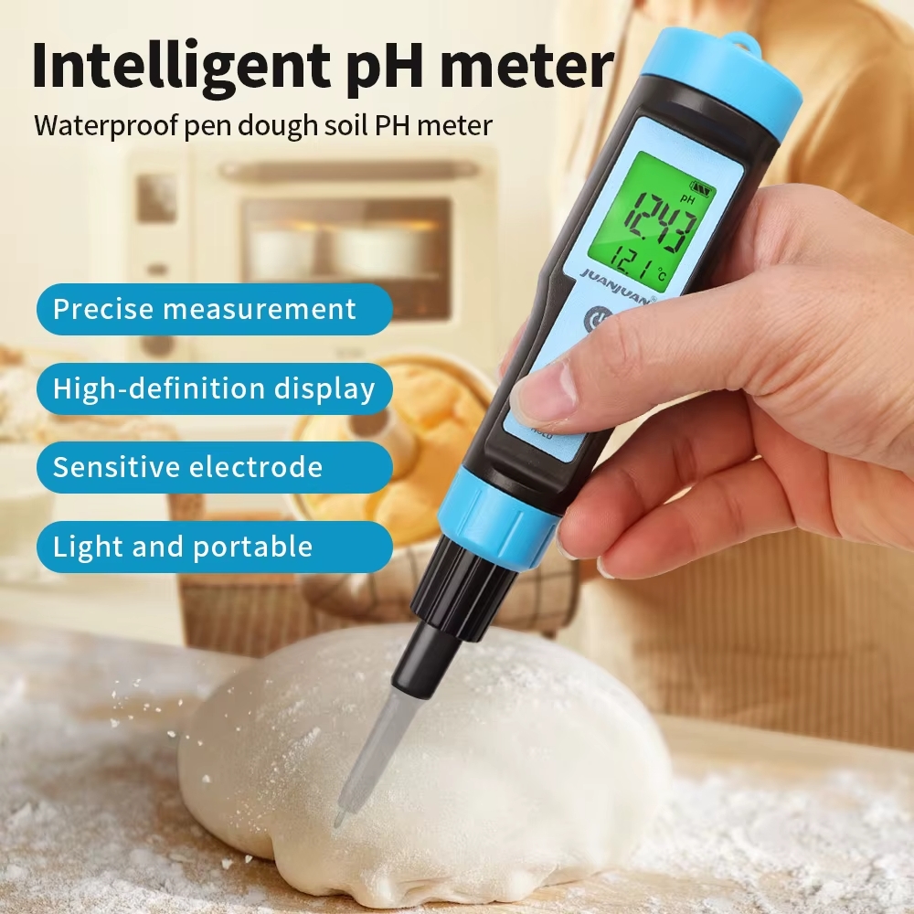 Medidor PH Conico, Tierra, alimentos, carne, quesos, liquidos Con Autocalibración, Hold, ATC Y Termometro - Imagen 6