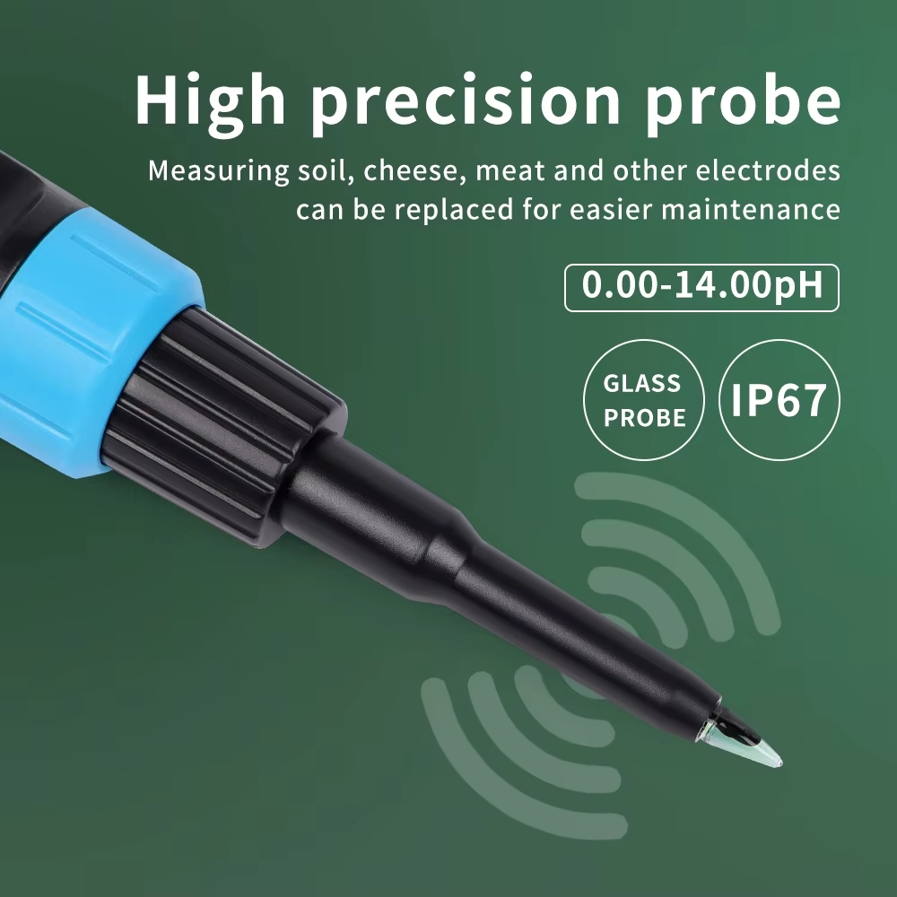 Medidor PH Conico, Tierra, alimentos, carne, quesos, liquidos Con Autocalibración, Hold, ATC Y Termometro - Imagen 7
